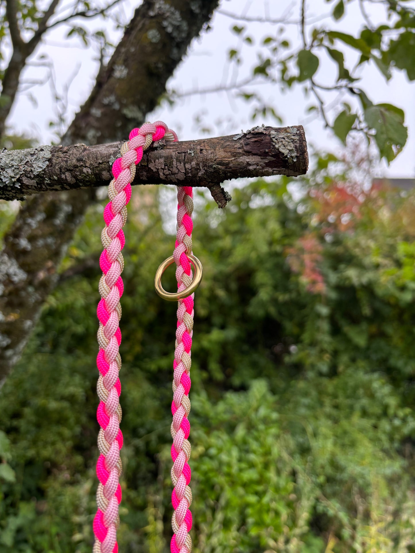 Sir Loki Paracordleine in Pink, Gold und Rosa